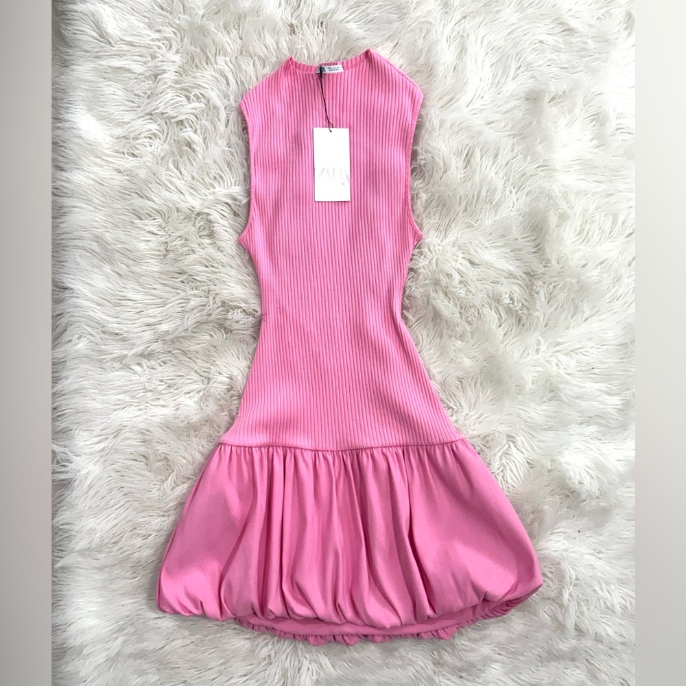 Zara Pink Ruffled Women’s Dress